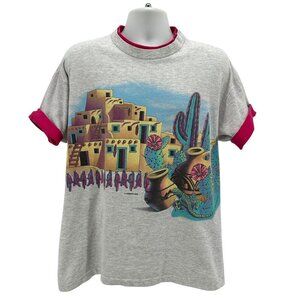 Vintage Signal Sports Adult XL Shirt Southwest Desert Cactus Graphic Nineties